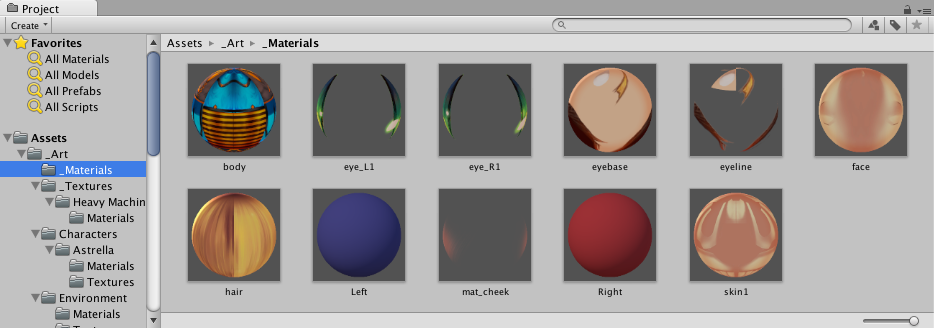 Unity項目瀏覽器